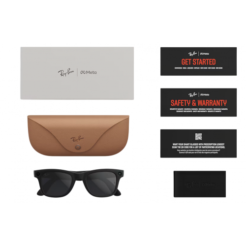 Умные очки Ray-Ban Meta* Wayfarer Gen 2 Matte Black, Поляризационные линзы Polar Gradient Graphite (RW4012), размер M